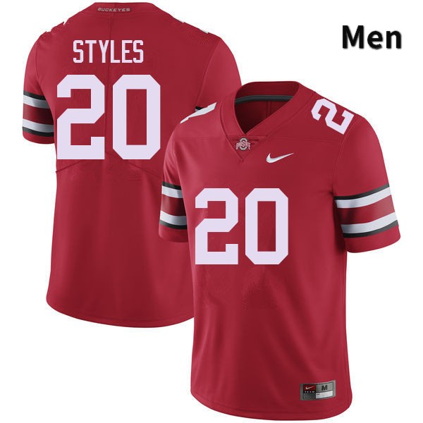 Ohio State Buckeyes Sonny Styles Men's #20 Red Authentic Stitched College Football Jersey